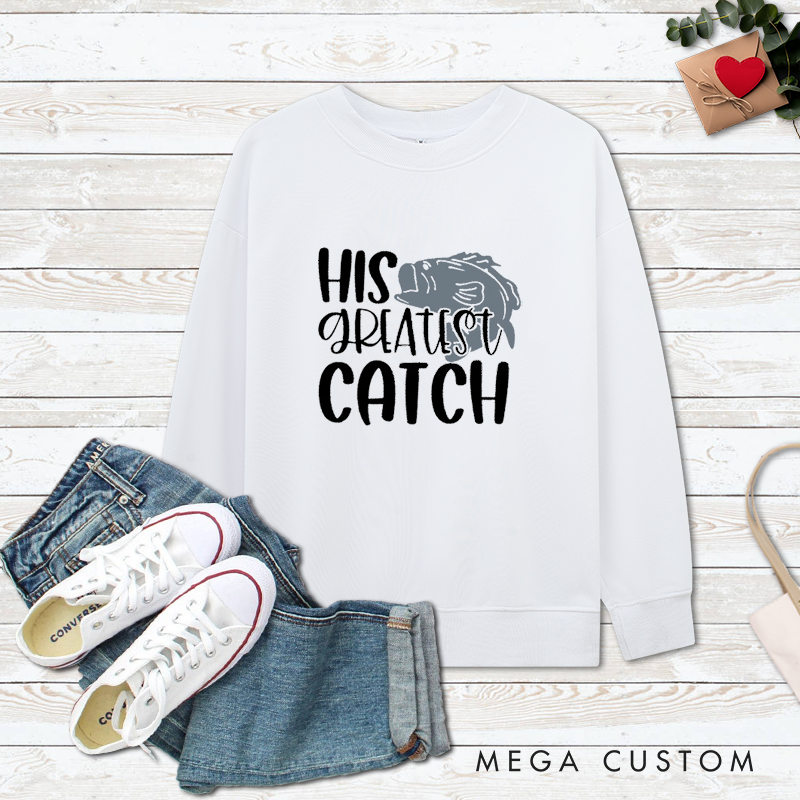 Personalized Funny Fishing Sweatshirt Couples Fishing Sweatshirts Fishing Matching Sweatshirts Matching Outfit for Fishing Lovers Perfect Gift for Couples Husband