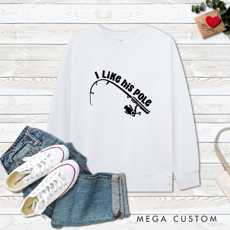 Personalized Funny Couples Fishing Sweatshirts Couples Sweatshirts Fisherman Sweatshirts Fishing Couple Sweatshirts Matching Gift for Fishing Lovers or Husband