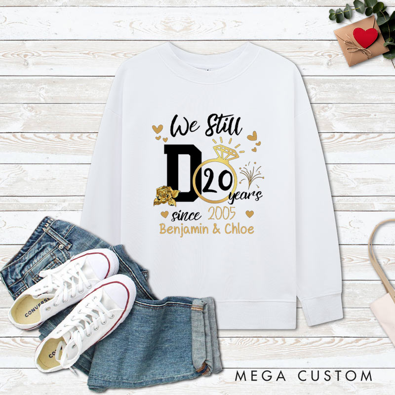 Personalized Couple 20th Anniversary Sweatshirt We Still Do 20 Years Anniversary Outfit for Couple Wife Husband Gift Top for Her Him