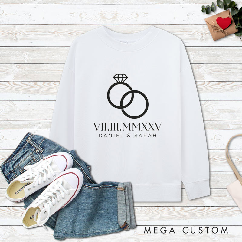 Personalized Couple Anniversary Sweatshirt Timeless Love Anniversary Outfit Romantic Couple Sweatshirt for Boyfriend Girlfriend Wife Husband