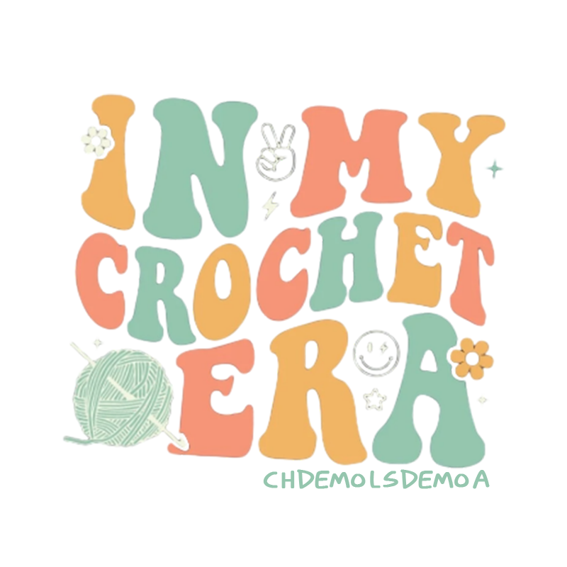 Personalized In My Crochet Era Washed T-Shirts Crochet Lover Shirt Knitting Shirt Crafter Mom Shirt for Women Gift for Knitting Lover Funny Crochet Tee