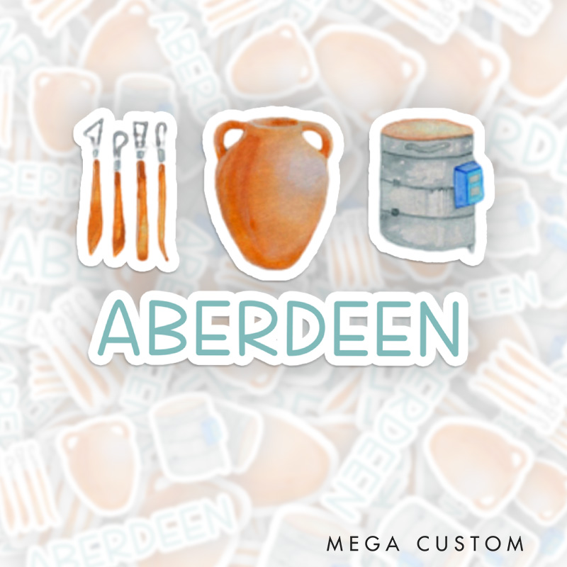 Personalized Pottery Tools Sticker Pottery Stickers with Name for Pottery Lovers Gift Clay Lover Gift Ceramic Gift