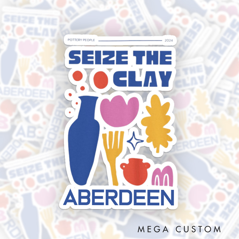 Personalized Seize the Clay Sticker Pottery Stickers with Name for Pottery Lovers Gift Clay Lover Gift