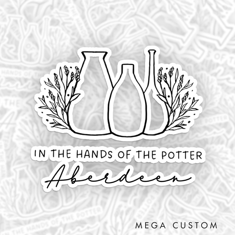 Personalized in the Hands of the Potter Sticker Funny Pottery Stickers with Name for Pottery Lovers Gift Clay Lover Gift