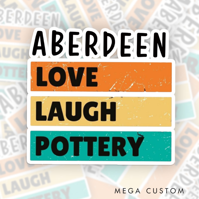 Personalized Love Laugh Pottery Sticker Pottery Lover Stickers for Pottery Lovers Gift Clay Gift Ceramic Gift