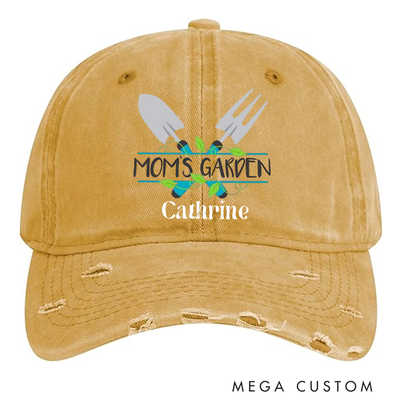 Personalized Mom's Garden Hats & Caps Hat with Name Mothers Day Gift Grandma Gift Gardening Lovers Gift Plant Lover Gift