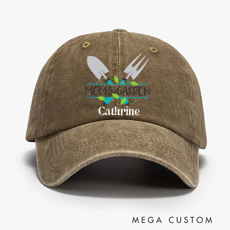 Personalized Mom's Garden Hats & Caps Hat with Name Mothers Day Gift Grandma Gift Gardening Lovers Gift Plant Lover Gift