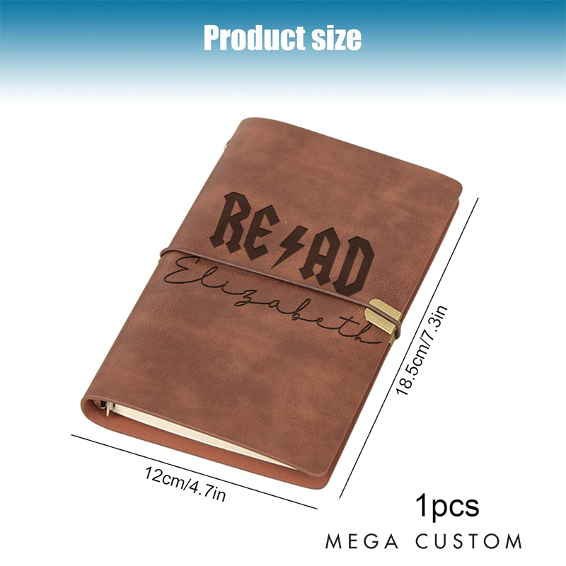 Personalized Read Journals & Notebooks Engraved Leather Journals Leather Notebooks Book Lover Gift Bookish Gift Reader Gift