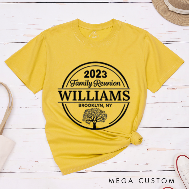 Personalized Matching Family Reunion Shirts With Names Celebrating Love and Togetherness Classic T-shirt
