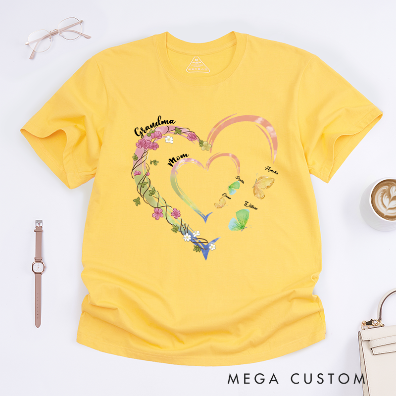 Personalized Family is Where Love is Endless Gift for Mom Grandma Classic T-shirt