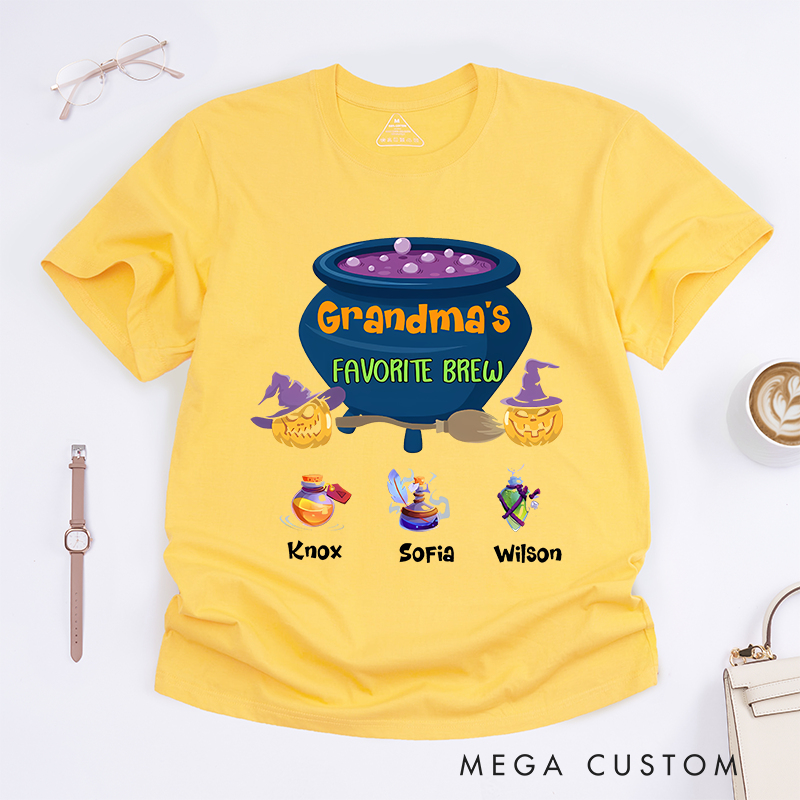 Personalized Mom's Grandma's Favorite Brew Classic T-Shirt Gifts for Mama Grandma