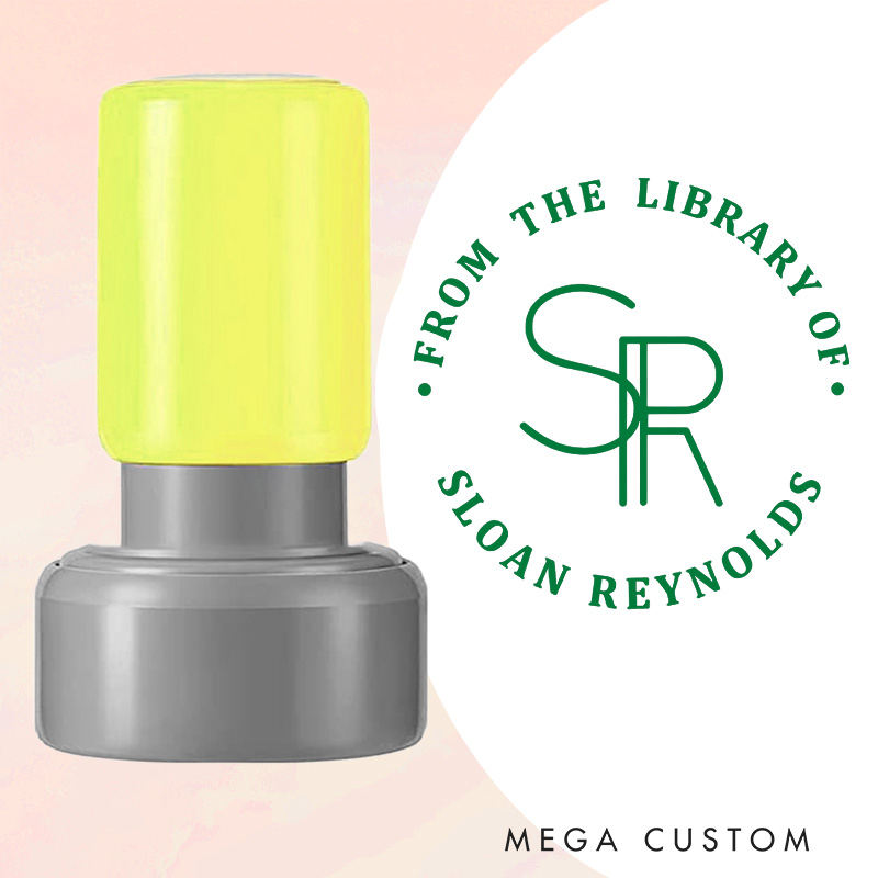 Personalized Initial with Name Book Stamp Custom from the Library of Stamp Library Stamp Reader Gift Book Lover Gift for Bookish Gift