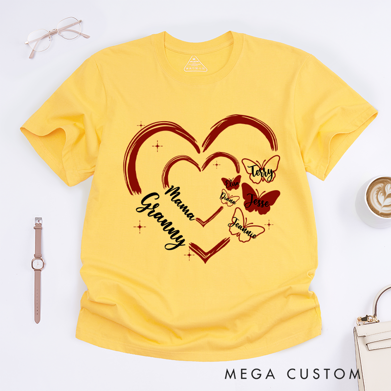 Personalized Butterfly Gift for Mom Grandmother Classic T-Shirt