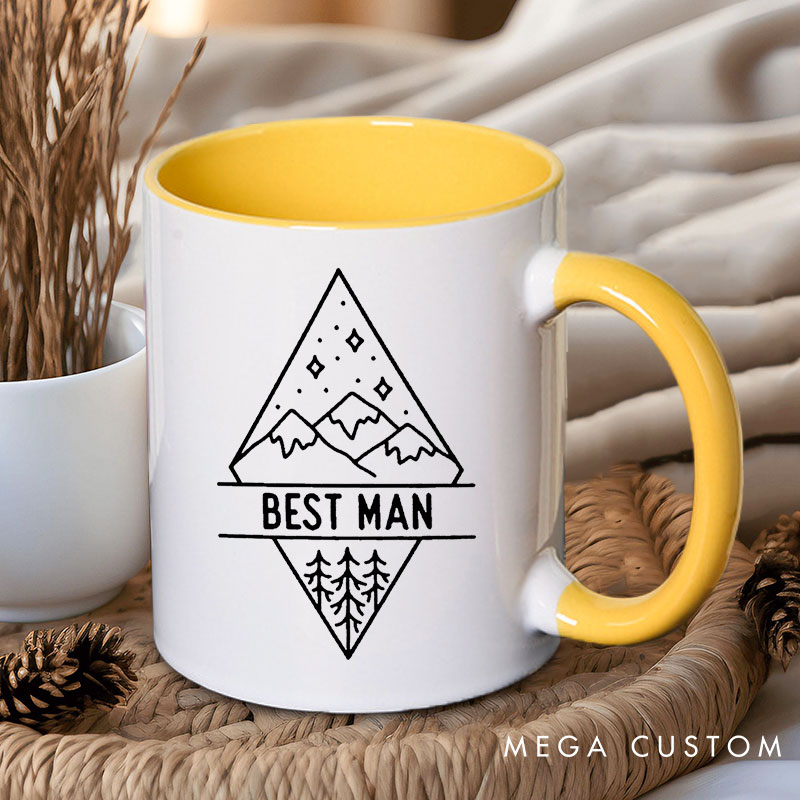 Personalized Best Man Mugs Wedding Party Favors Mug for Groom Groomsman Bachelor Party Gift Coffee Cup for Men