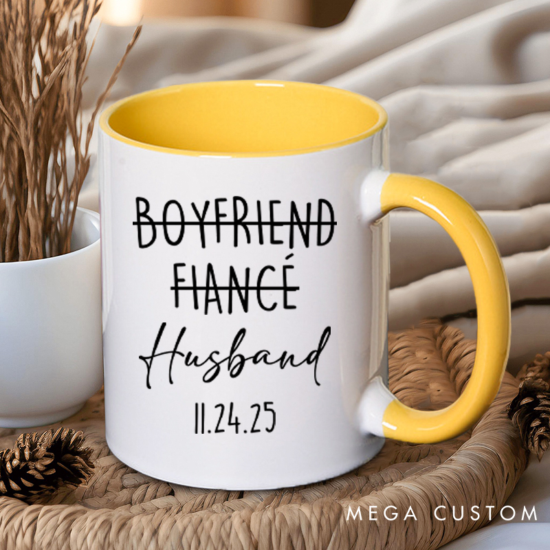 Personalized Relationship Journey Couple Mugs Wife Husband Coffee Mug for Couple Groom Bride Ceramic Coffee Cup for Him Her