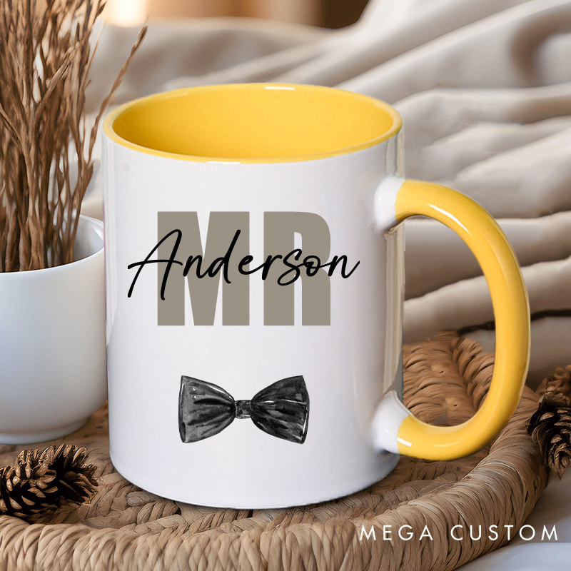 Personalized Mr. & Mrs. Wedding Mugs Wife Husband Coffee Mug for Couple Groom Bride Ceramic Coffee Cup for Him Her
