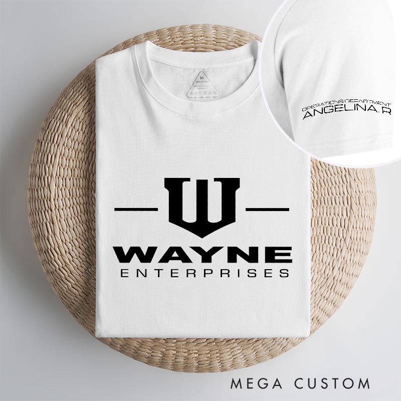 Personalized Wayne Enterprisers Movie Classic T-Shirts Superhero TV Show Film Fan Tshirt