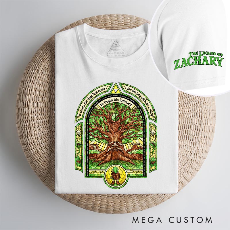 Personalized Forest Windowpane Classic T-Shirts Video Game Tshirt Geek Gaming Nerd Shirt for Him and Her