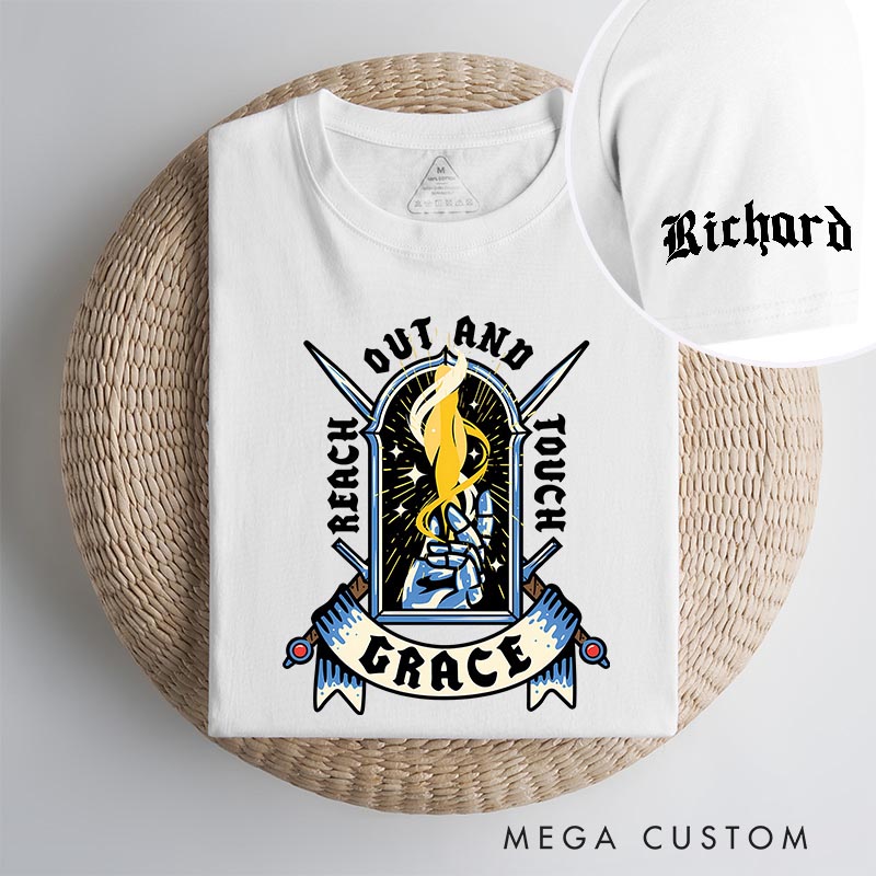 Personalized Reach out and Touch Grace Gothic Game Classic T-Shirts Video Game Tshirt Undead Shirt Halloween