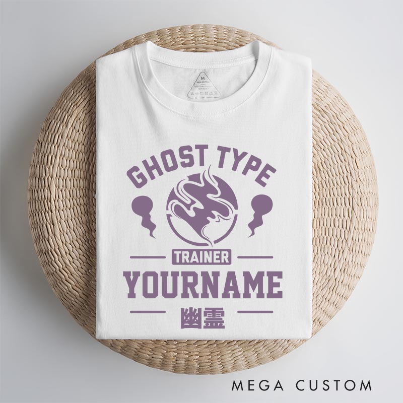 Personalized Ghost Type Trainer Anime Classic T-Shirts Video Game Tshirt for Gamers Anime Lovers 90s Japanese Style