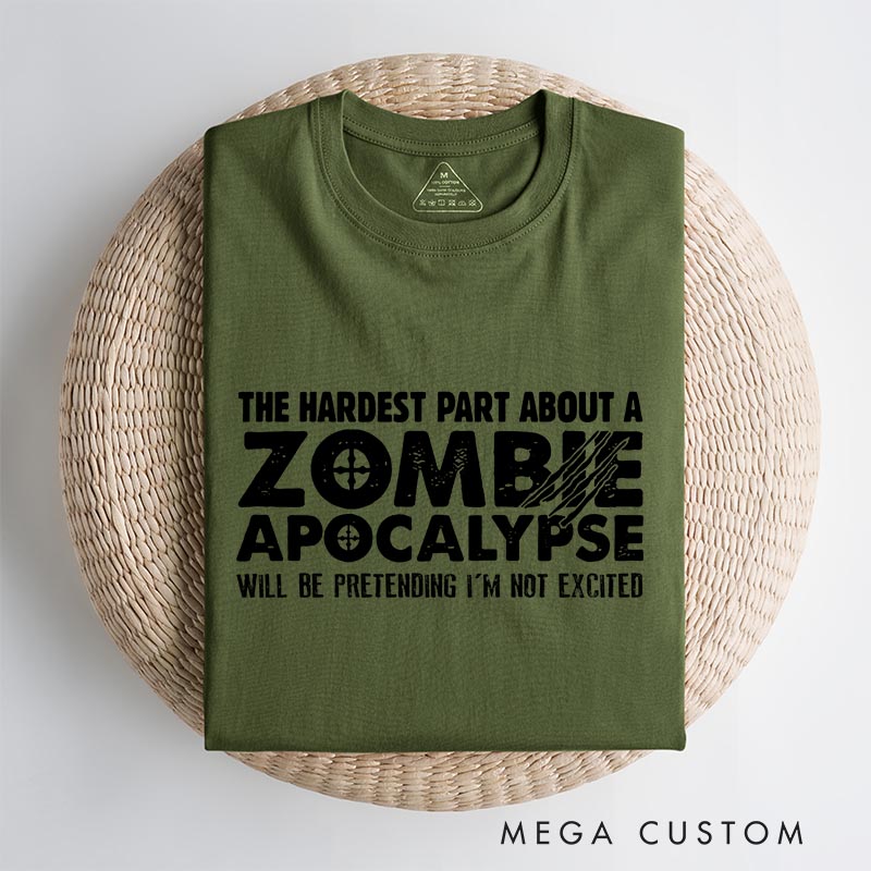 Personalized Zombie Apocalypse Mens Classic T-Shirts Horror Geeky Tshirt for Movie Lovers Halloween