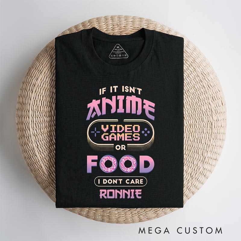 Personalized Gamer Geek Classic T-Shirts Japanese Manga Comic Tshirt for Anime Lovers Foodie