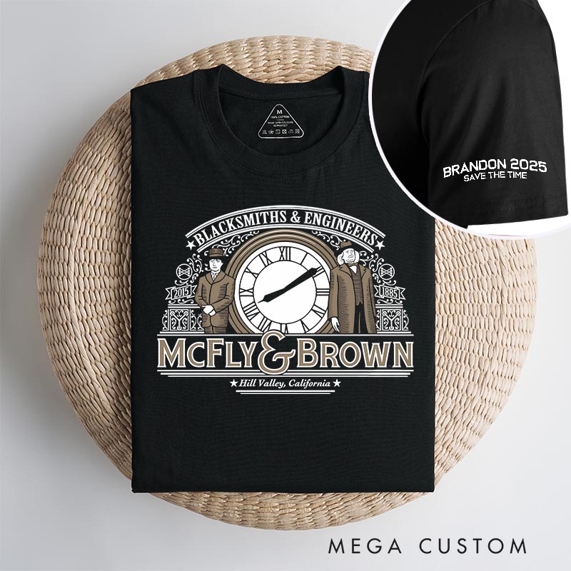 Personalized Clock Town Classic T-Shirts Future Fiction Movie Tshirt Geek Nerdy Movie Shirt