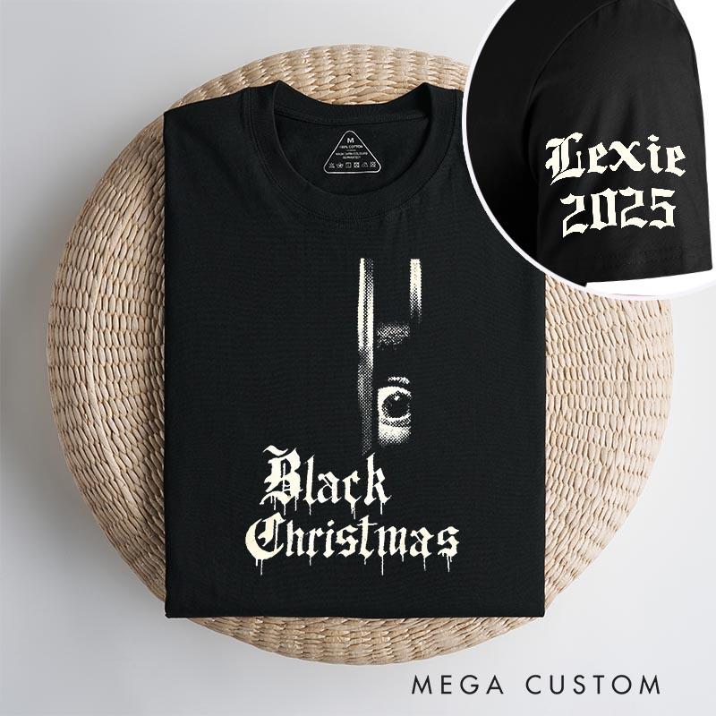 Personalized Black Christmas Party Movie Classic T-Shirts Christmas Holiday Tshirt Movie Fan Shirt Halloween