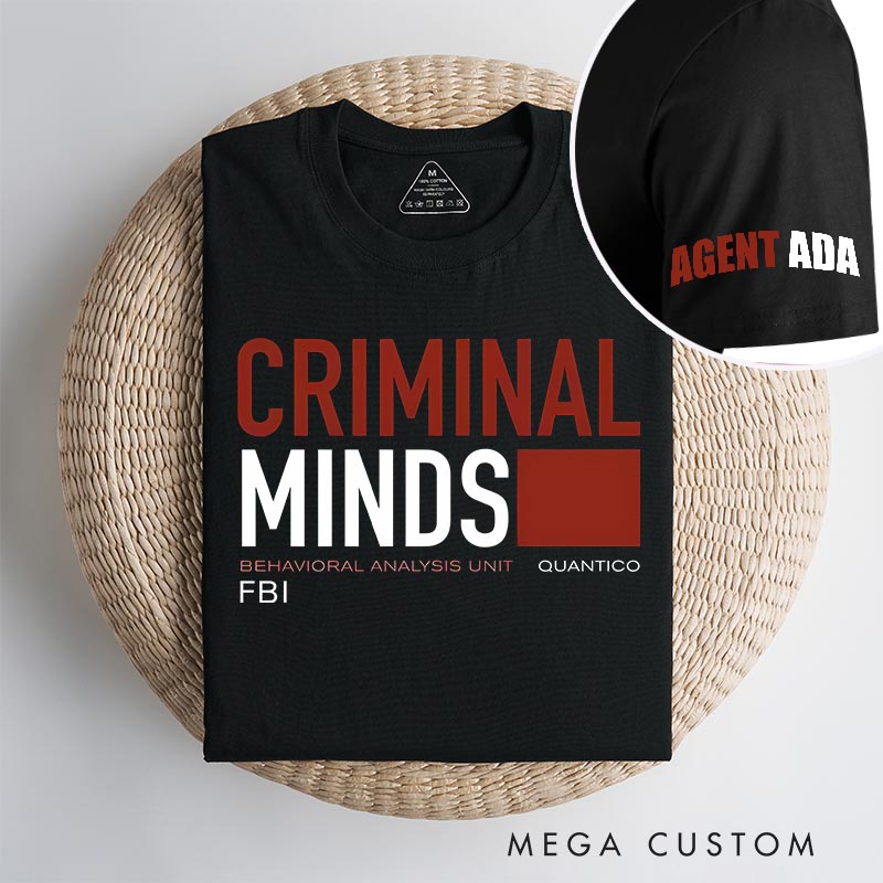 Personalized Criminal Minds Classic T-Shirts Detective TV Series Tshirt Film Fan Shirt Halloween