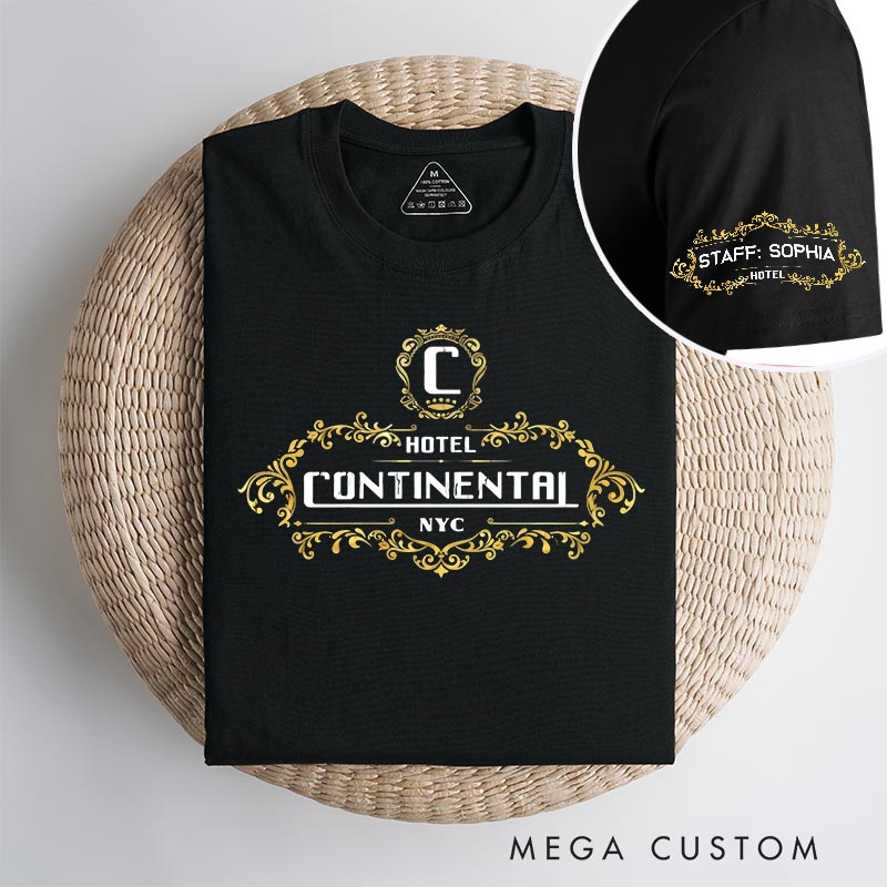 Personalized Hotel Continental Classic T-Shirts Action Movies Tshirt Film Fan Shirt