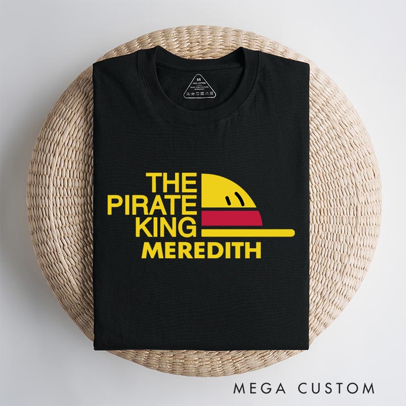 Personalized Anime the Pirate King Classic T-Shirts Japanese Manga Tshirt Comic Shirt for Anime Lovers