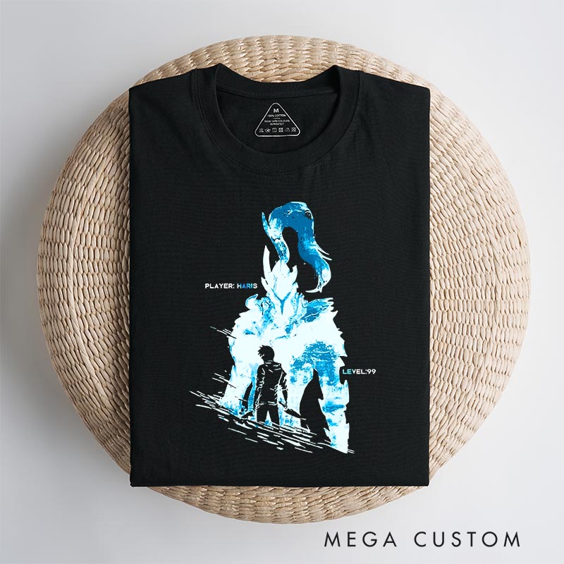 Personalized Anime Leveling Classic T-Shirts Japanese Manga Comic Tshirt for Anime Lovers