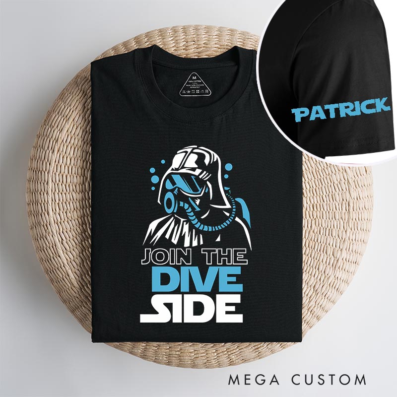 Personalized Dive Side Classic T-Shirts Funny Geek Tshirt for Movie Lovers