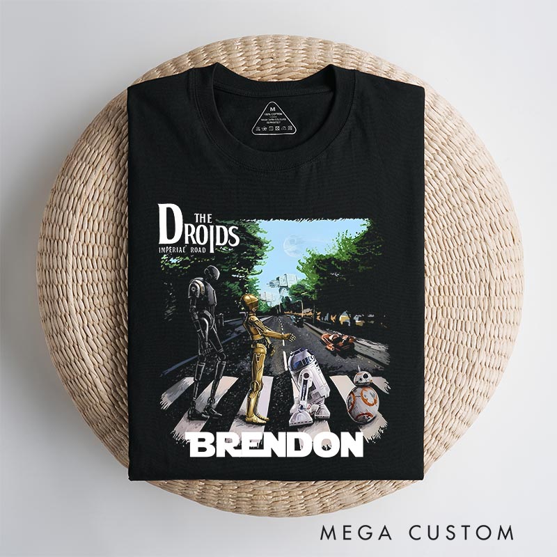 Personalized Androids Road Classic T-Shirts Movie Music Mashup Funny Tshirt for Movie Lovers Music Lovers