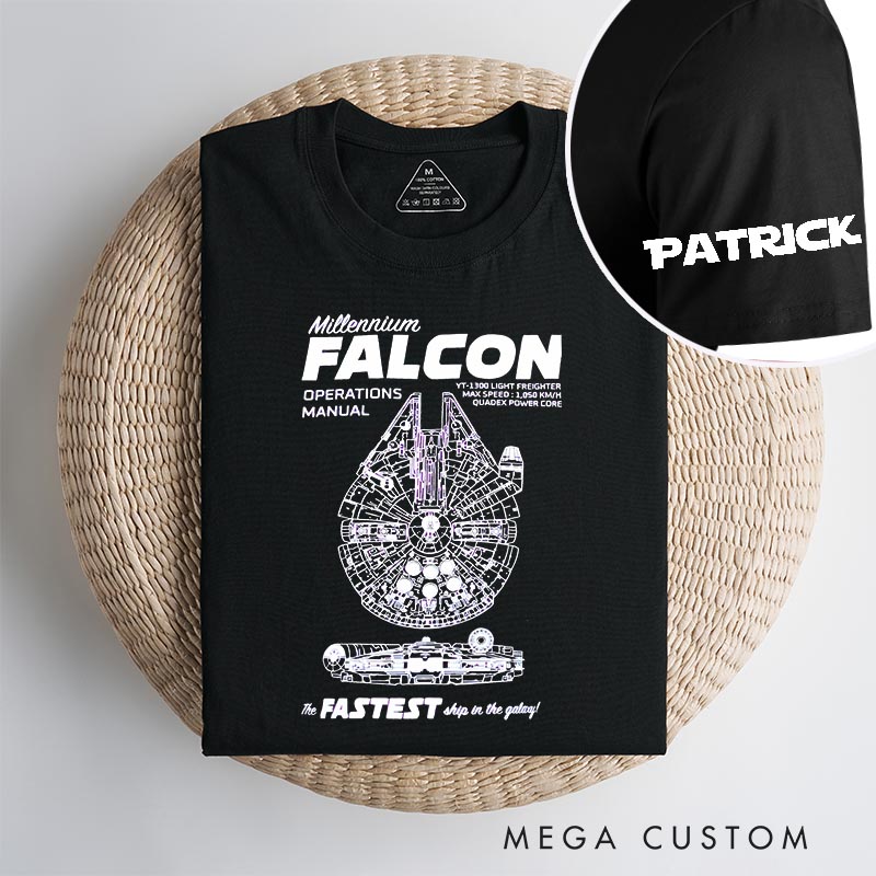 Personalized Falcon Classic T-Shirts Nerdy Geek Tshirt for Movie Lovers
