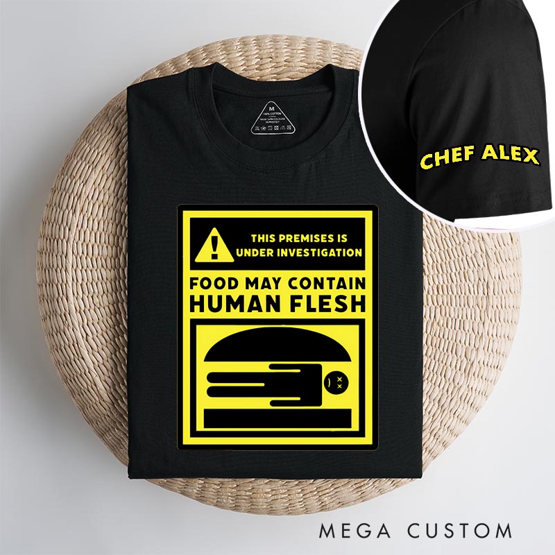 Personalized Human Burger Horror Movie Classic T-Shirts Funny Film Tshirt Halloween Shirt Foodie