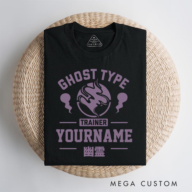 Personalized Ghost Type Trainer Anime Classic T-Shirts Video Game Tshirt for Gamers Anime Lovers 90s Japanese Style