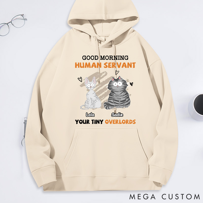 Personalized Cat Lover to My Human Servant Classic Hoodies