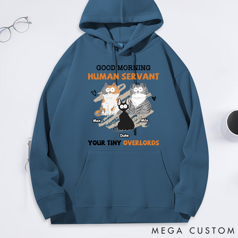 Personalized Cat Lover to My Human Servant Classic Hoodies