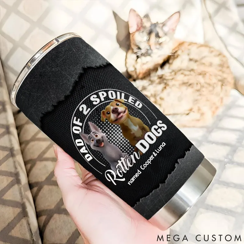 Personalized Dog Lover Dad of Rotten Dog Cartoon 20oz Tumbler