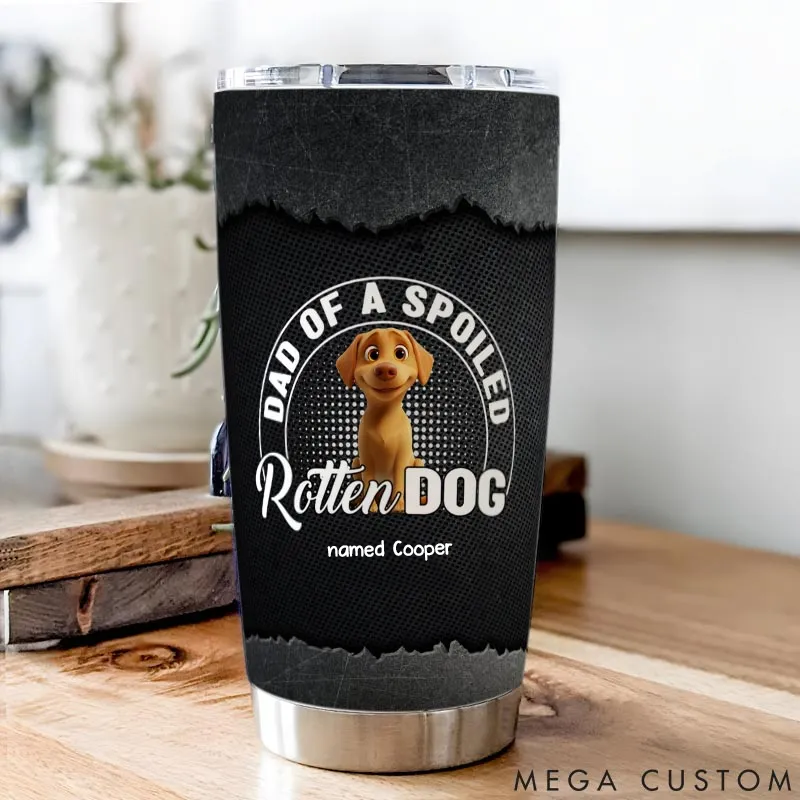 Personalized Dog Lover Dad of Rotten Dog Cartoon 20oz Tumbler