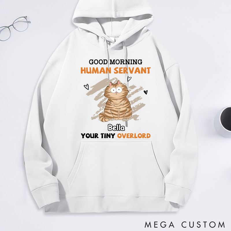 Personalized Cat Lover to My Human Servant Classic Hoodies