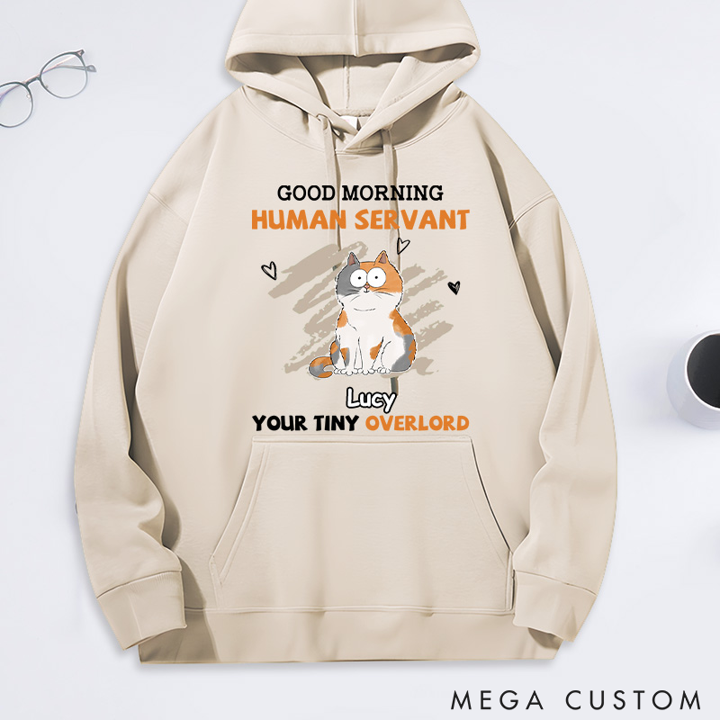 Personalized Cat Lover to My Human Servant Classic Hoodies