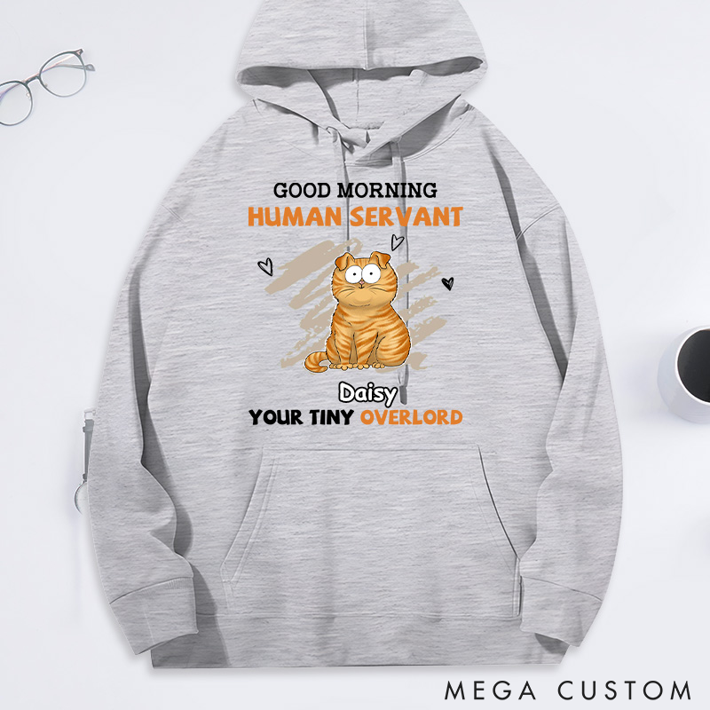 Personalized Cat Lover to My Human Servant Classic Hoodies