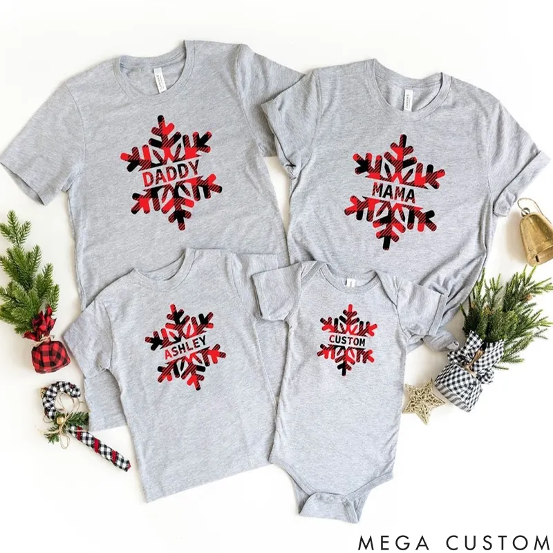 Personalized Custom Christmas Family Snow Matching Outfit