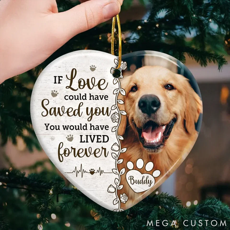 Personalized Pet Lover Christmas Memorial Sympathy Gifts for Pets Ornament