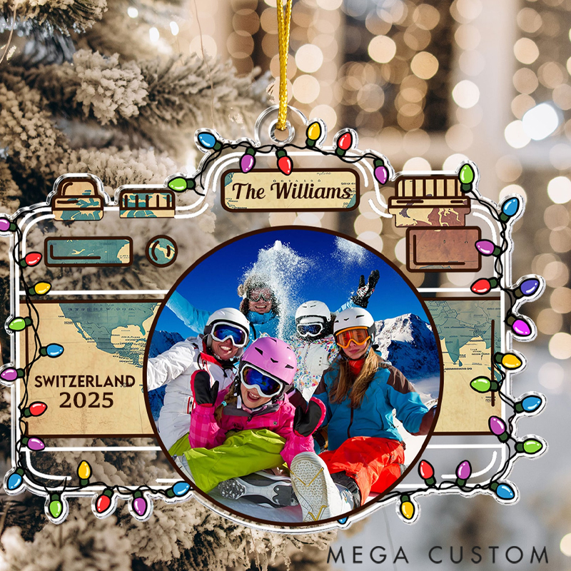 Personalized Christmas Acrylic Camera Shaped Ornament Custom Photo Creat Lasting Happiness Memories