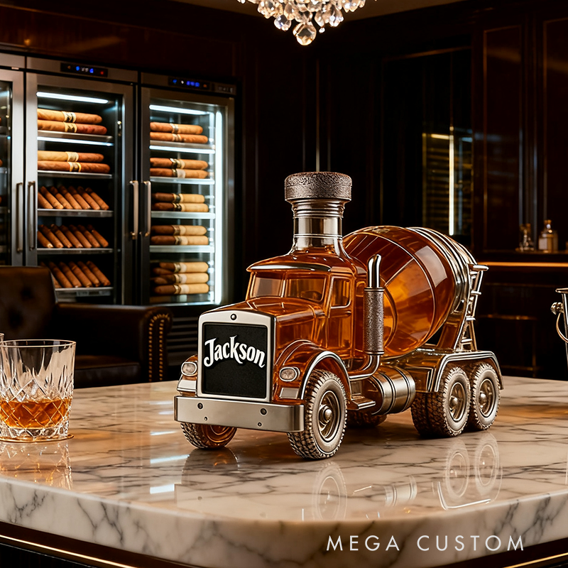 Personalized Whiskey Gifts Custom Name Truck Shaped Liquor Bottle Creative Car Theme Whiskey Decanter for Men