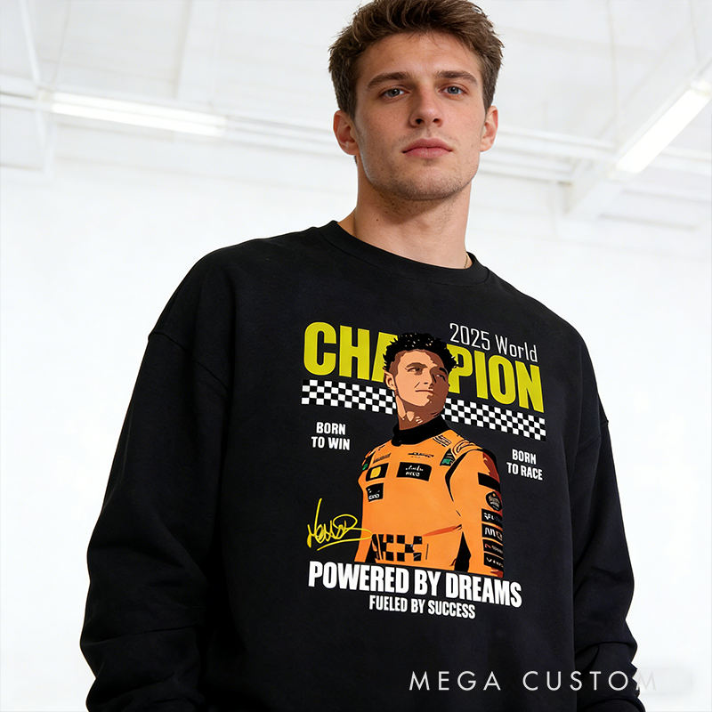 Personalized Racing Gifts Custom Champion Sweatshirt 2025 World Racer Hoodie for Racing Lovers Motorsport Fans