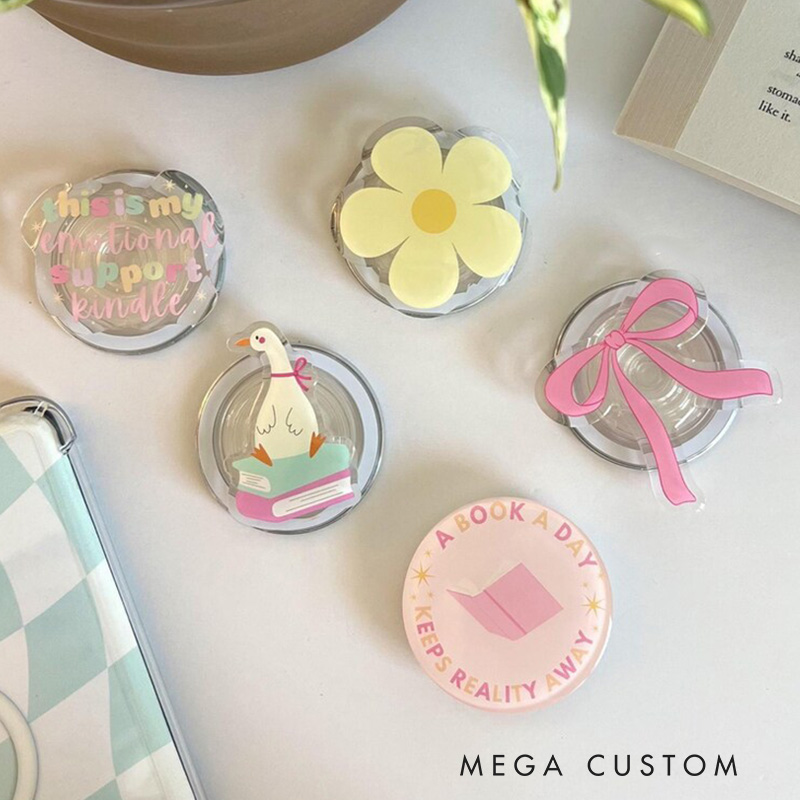 Pink Bow Magnetic Kindle Grip MagSafe Kindle Grip Magnetic Kindle Holder Kindle Accessories Bookish Gifts for Her